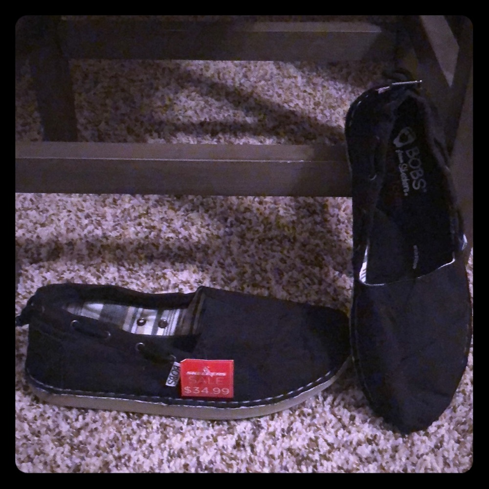 Bobs by Skechers memory foam black shoes
